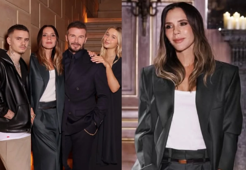 Дэвид Бекхэм с младшими детьми поддержал жену Викторию Бекхэм на показе её новой коллекции на фоне отчуждения старшего сына