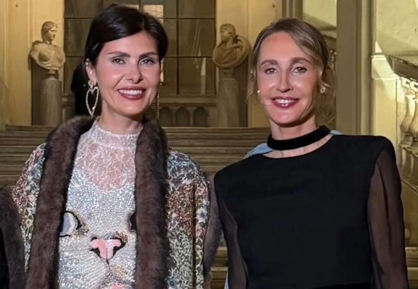 Жёны миллиардеров Надежда Оболенцева, Оксана Бондаренко и Мария Богданович на гала-ужине Valentino в Риме